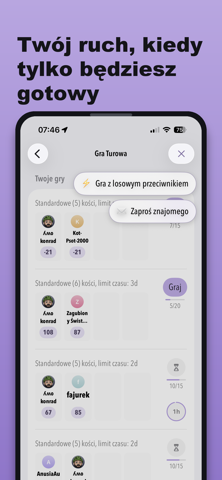 Lista gier w trybie turowym w Kości+