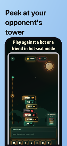 Opponent's mini-tower preview in Lettower