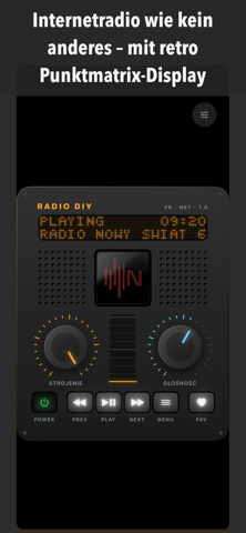 Internetradio wie kein anderes - mit retro Punktmatrix-Display
