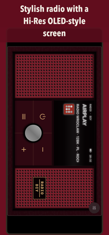 Stylish Cherry Stereo radio with a Hi-Res OLED-style screen