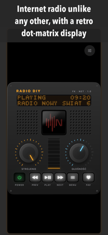Internet radio unlike any other, with a retro dot-matrix display