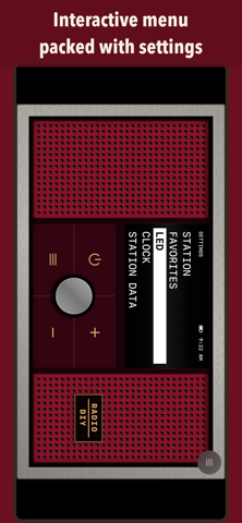 Interactive menu packed with settings, right on the display