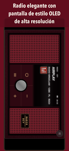 Elegante radio Cherry Stereo con pantalla de estilo OLED de alta resolución