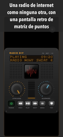 Una radio de internet como ninguna otra, con una pantalla retro de matriz de puntos